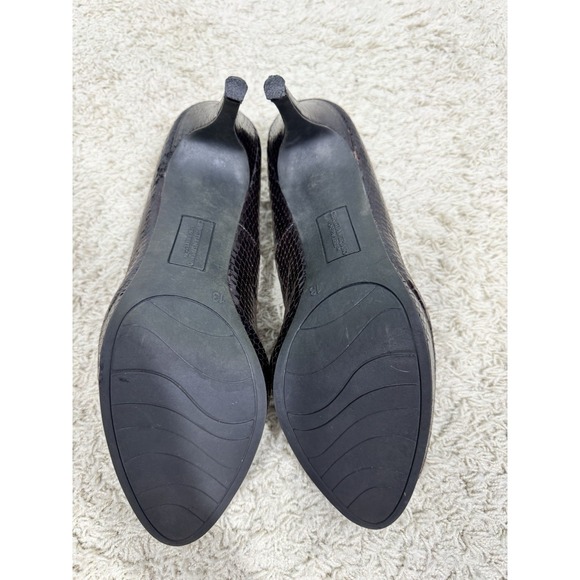 Christian Siriano Women's Brown Snake Embossed Stiletto Platform Heels Size 13 - Picture 11 of 14